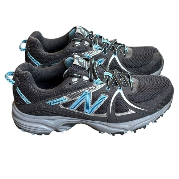 New Balance 510 Trail Running Shoes Women's 9.5D WIDE Gray Blue Sneakers - Picture 1 of 9